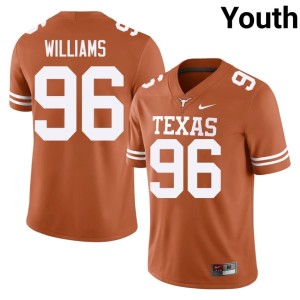 Orange Embroidery College Football Zion Williams The Horns Youth #96 Jerseys 333242-677